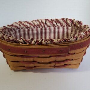 Longaberger Basket 1994 Red and White